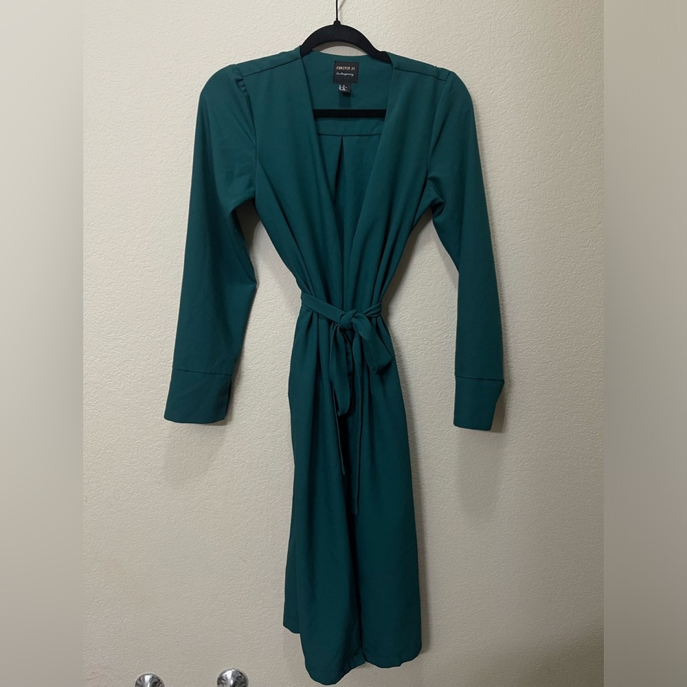 F21 Emerald green wrap